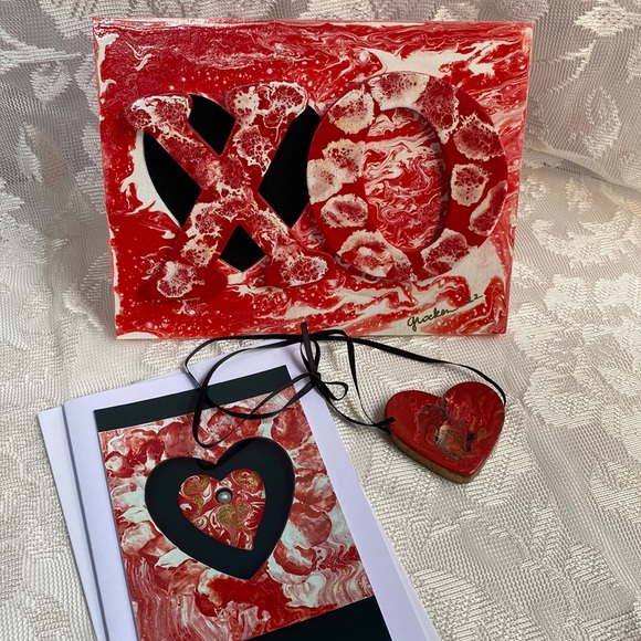 B1 - Hand painted Valentines ❤️ the Ku’uipo Series “my sweetheart”in Hawaiian - Picture 3 of 5